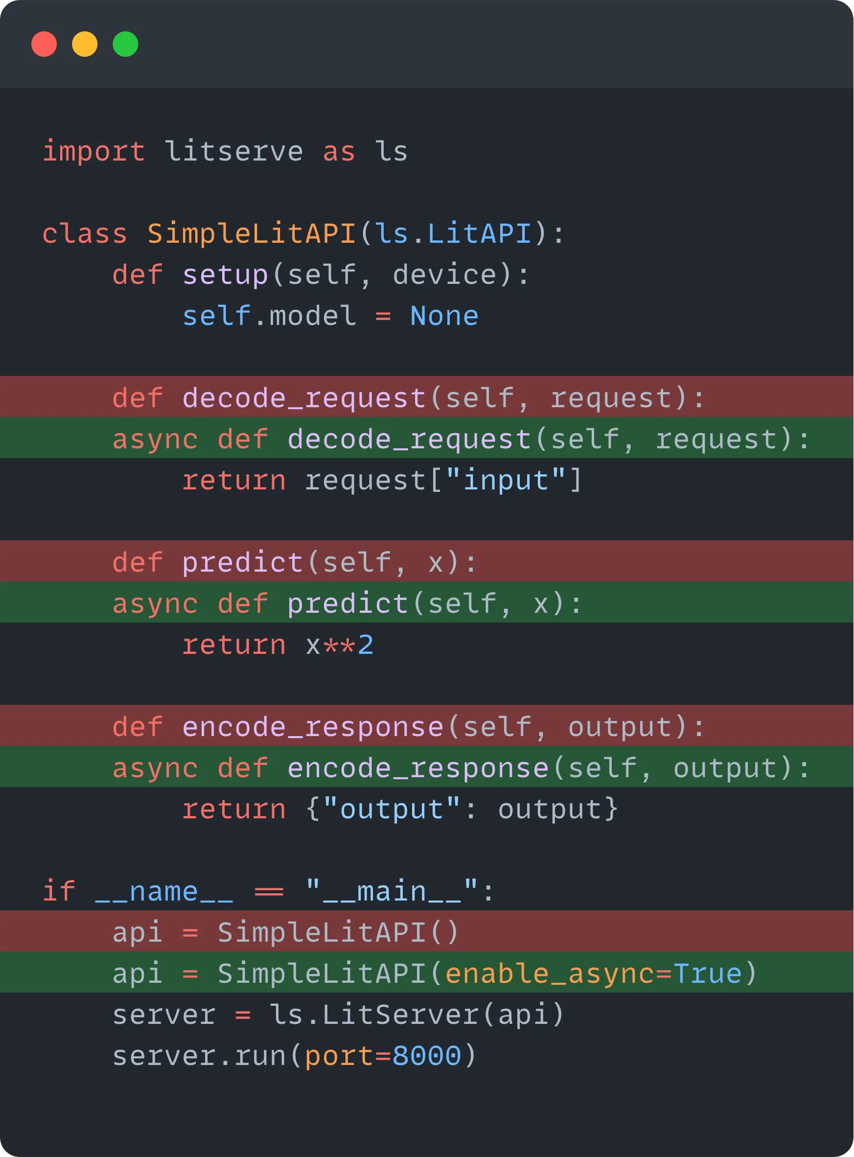 LitServe handling async operations
